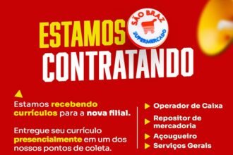 O São Braz Supermercado está com diversas oportunidades de emprego em Teresina