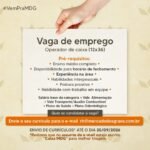Vaga de emprego para Operador de Caixa