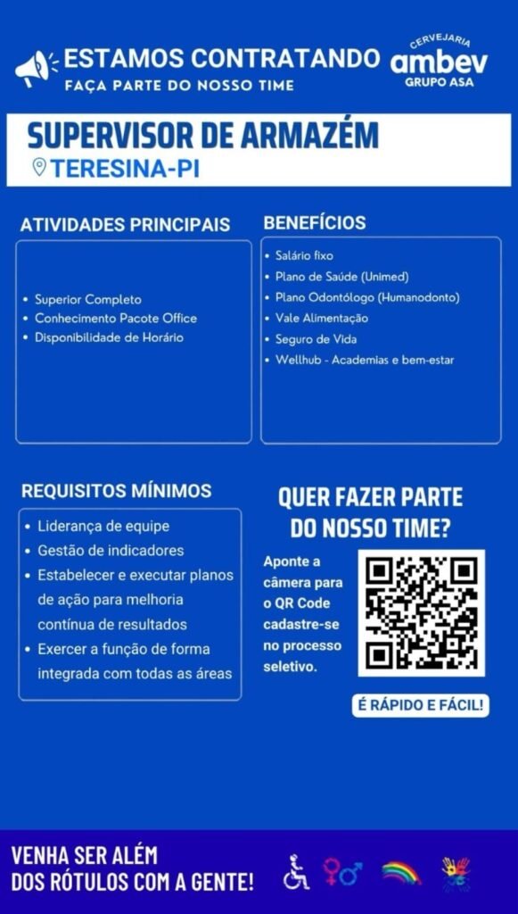 Vaga de emprego para Supervisor de Armazém