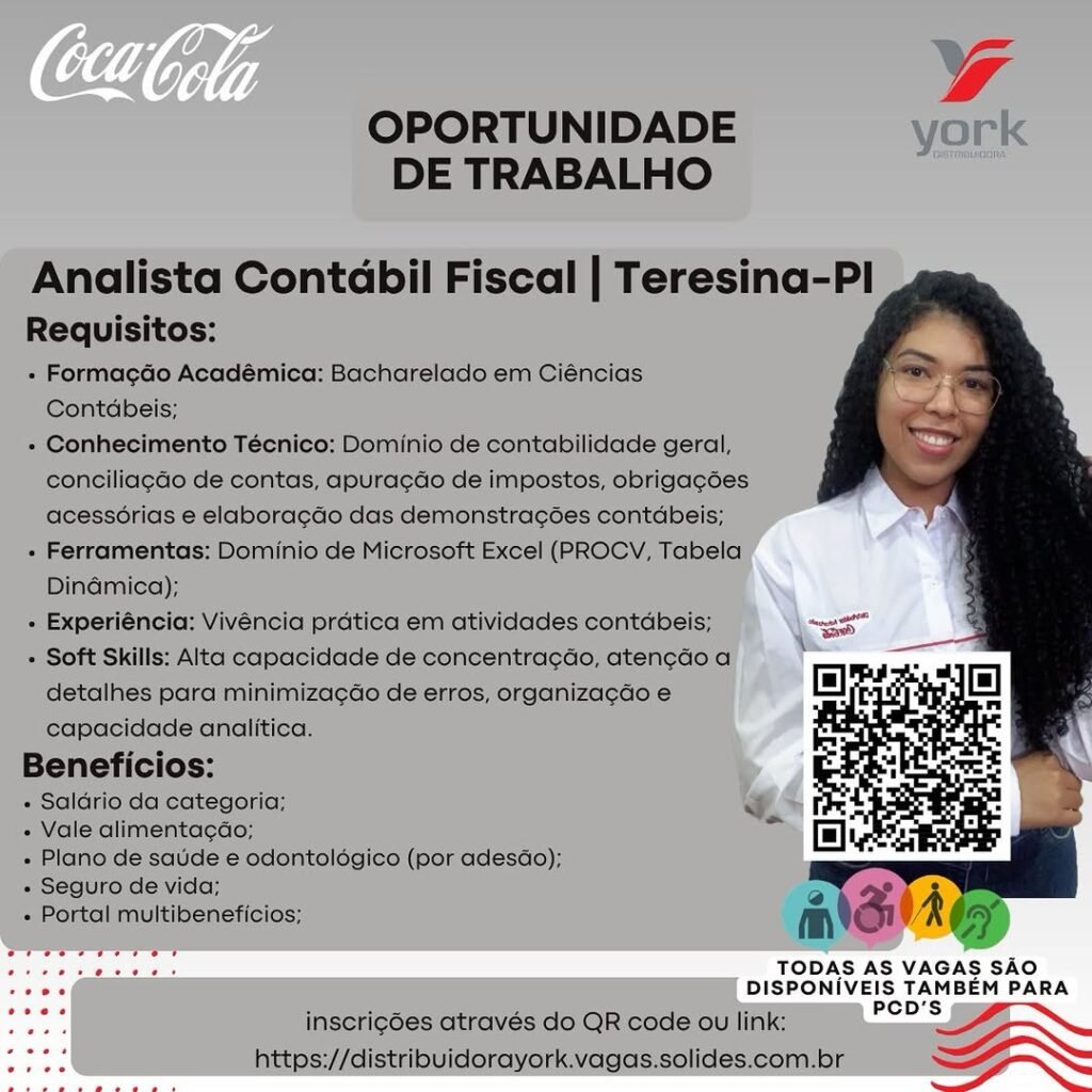 Vaga de Emprego para Analista Contábil Fiscal em Teresina