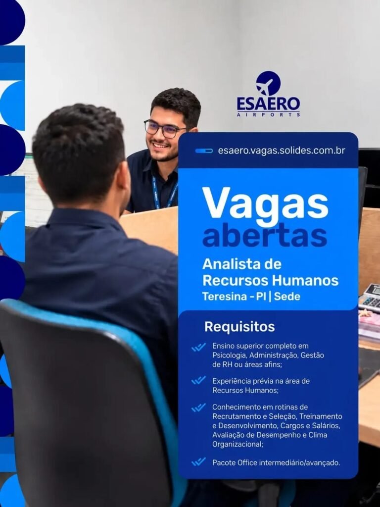 Vaga de Emprego para Analista de Recurso Humanos em Teresina
