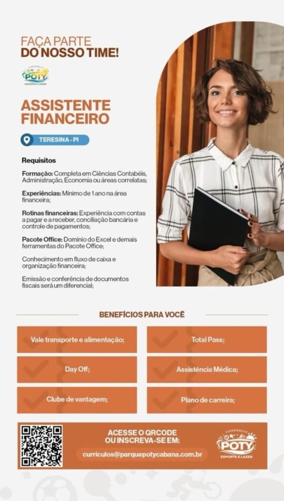 Vaga de Emprego para Assistente Financeiro em Teresina