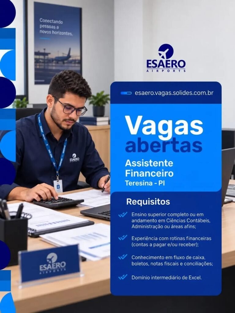 Vaga de Emprego para Assistente Financeiro em Teresina