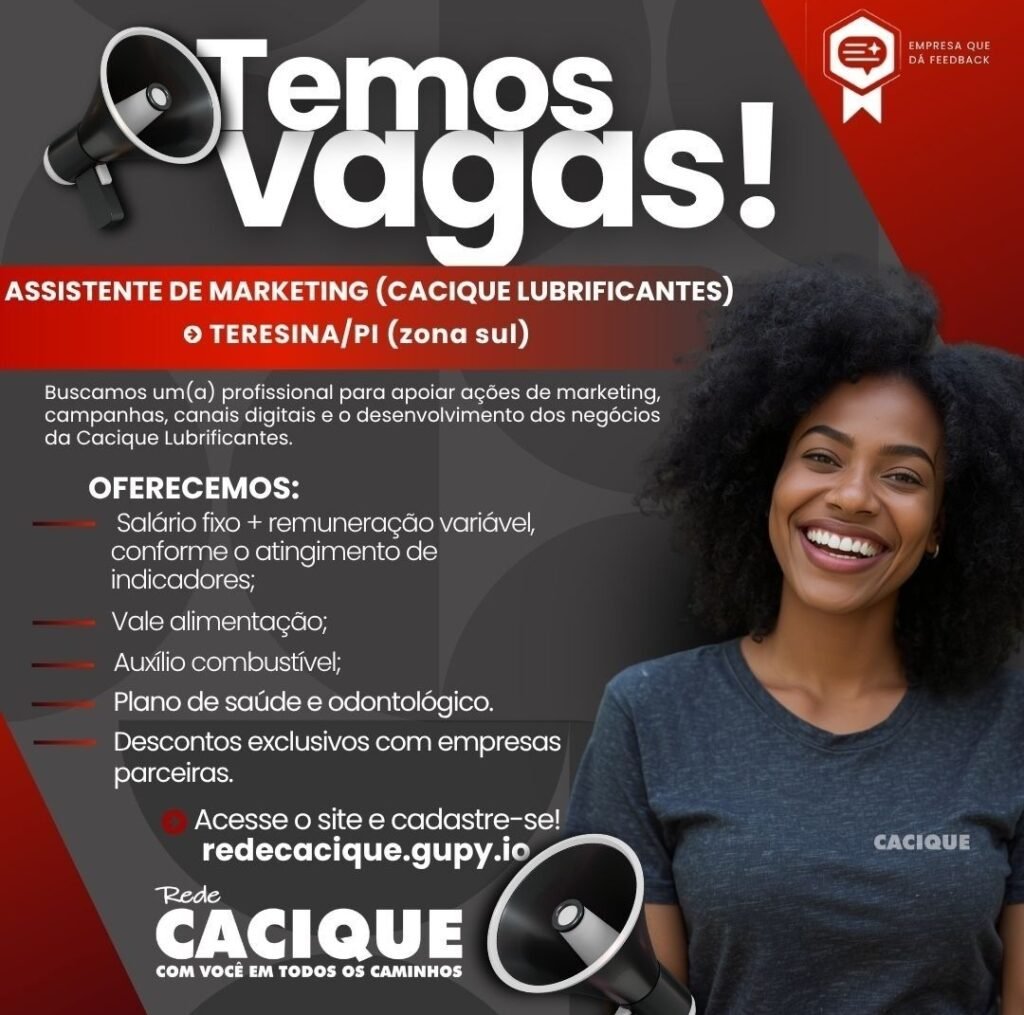Vaga de Emprego para Assistente de Marketing em Teresina