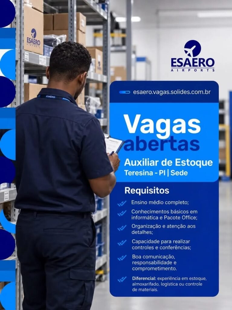 Vaga de Emprego para Auxiliar de Estoque em Teresina