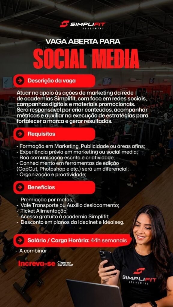 Vaga de Emprego para Social Media em Teresina