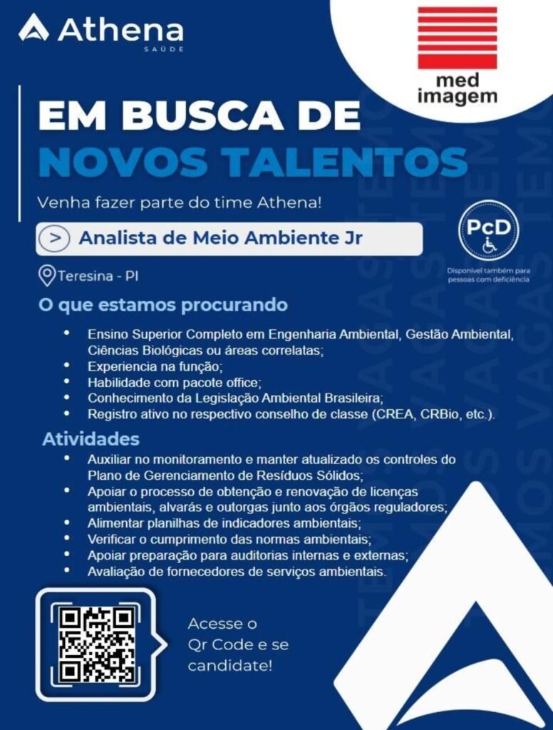 Vaga de emprego para Analista de Meio Ambiente JR