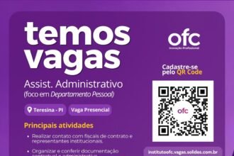 Vaga de emprego para Assist. Administrativo