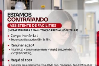 Vaga de emprego para Assistente de Facilities