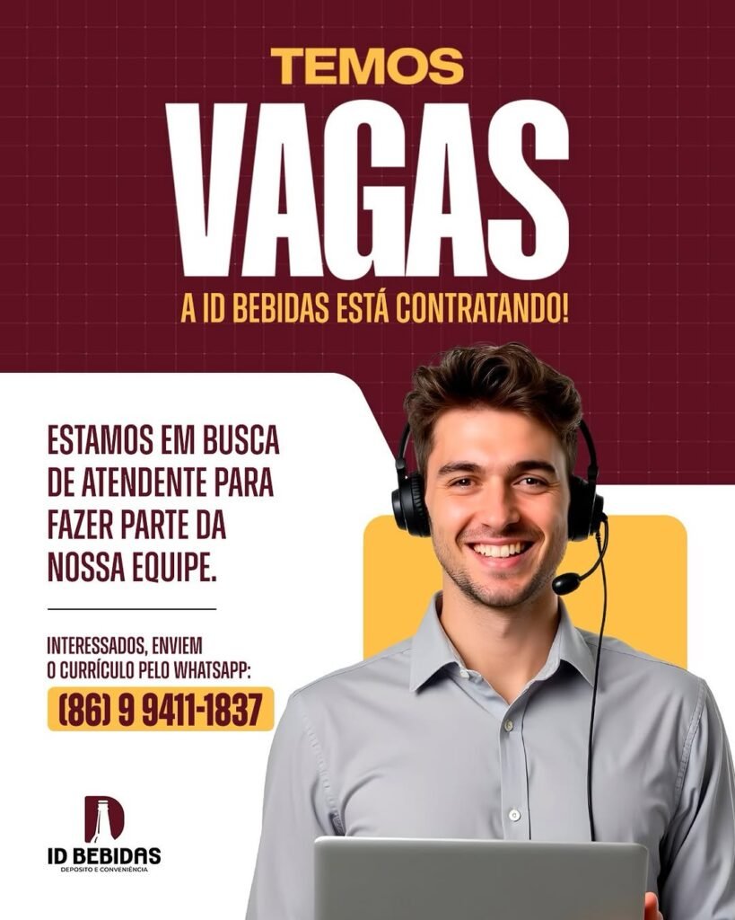 Vaga de emprego para Atendente
