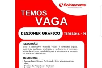 Vaga de emprego para Designer Gráfico