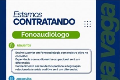 Vaga de emprego para Fonoaudiólogo