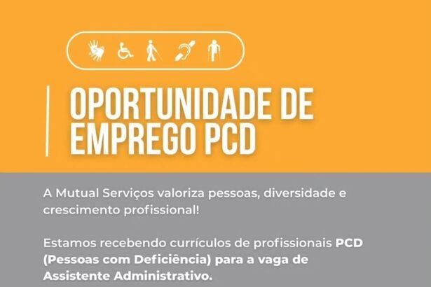 Vaga de emprego para PCD