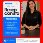 Vaga de emprego para Recepcionista