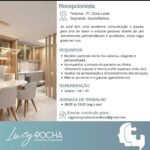 Vaga de emprego para Recepcionista