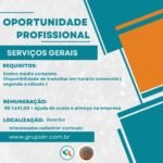 Vaga de emprego para Serviços Gerais