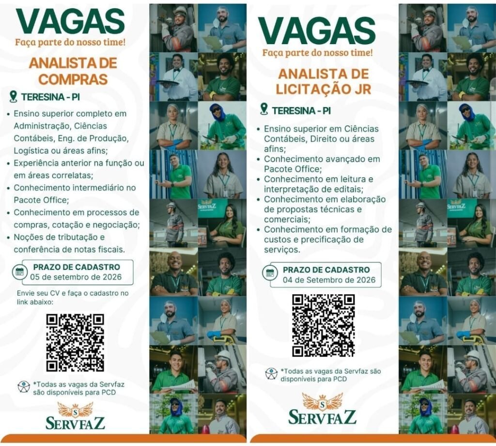 Vagas de emprego para Analista de Compras e Analista de Licitação Jr