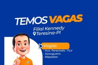 Vagas de emprego para Aux. Perecíveis (FLV), Açougueiro e Repositor