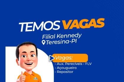 Vagas de emprego para Aux. Perecíveis (FLV), Açougueiro e Repositor