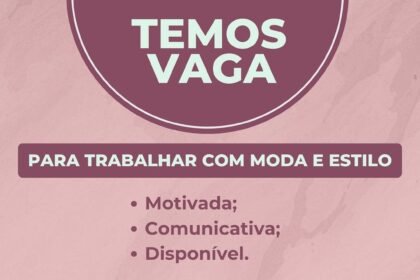 Vaga de emprego para Vendedora