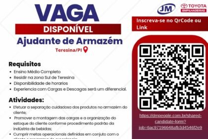 Vaga de emprego para Ajudante de Armazém