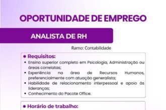 Vaga de emprego para Analista de RH
