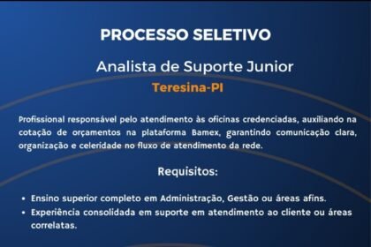Vaga de emprego para Analista de Suporte Júnior