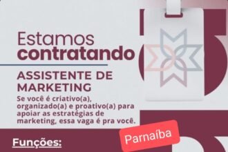 Vaga de emprego para Assistente de Marketing