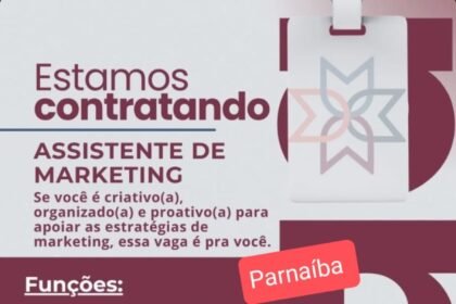 Vaga de emprego para Assistente de Marketing