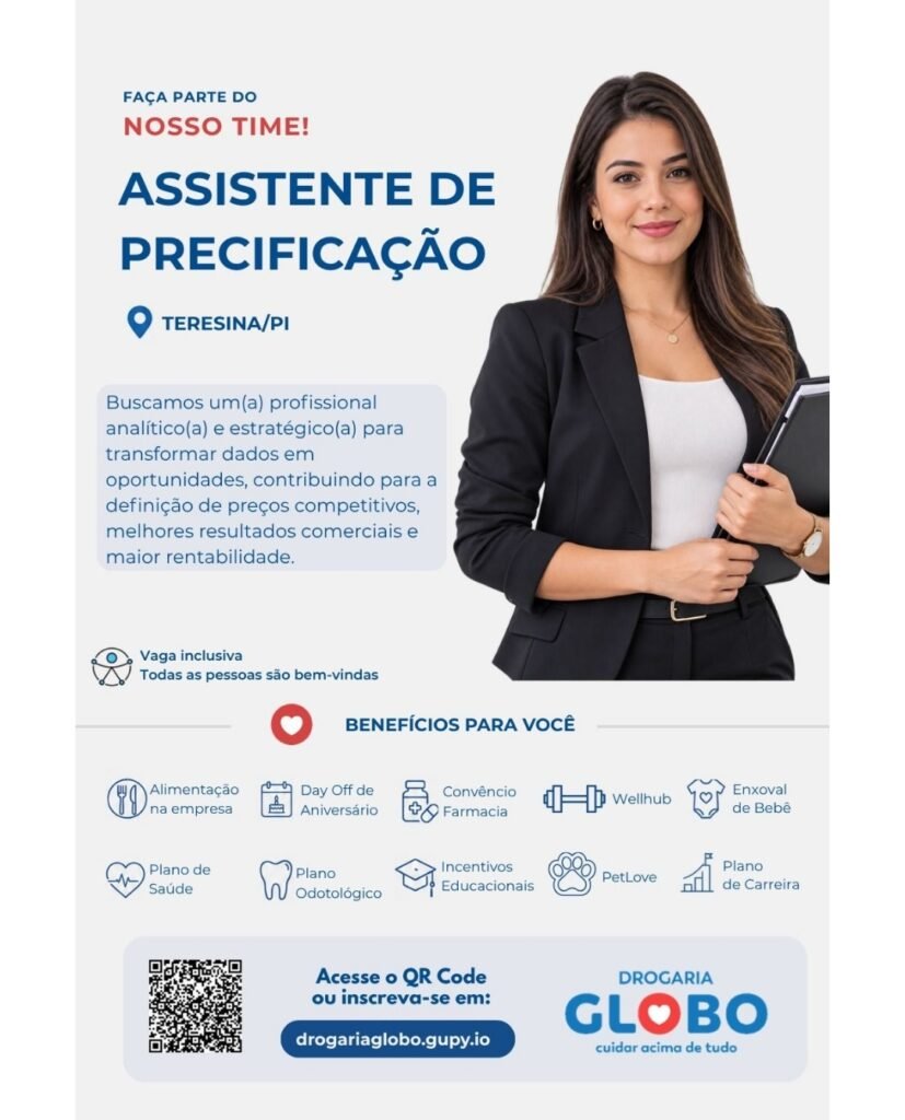 Vaga de emprego para Assistente de Precificação