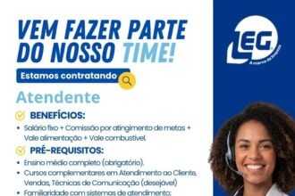 Vaga de emprego para Atendente