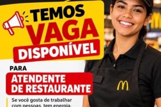 Vaga de emprego para Atendente de Restaurante
