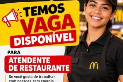 Vaga de emprego para Atendente de Restaurante