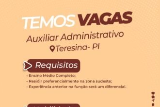 Vaga de emprego para Auxiliar Administrativo