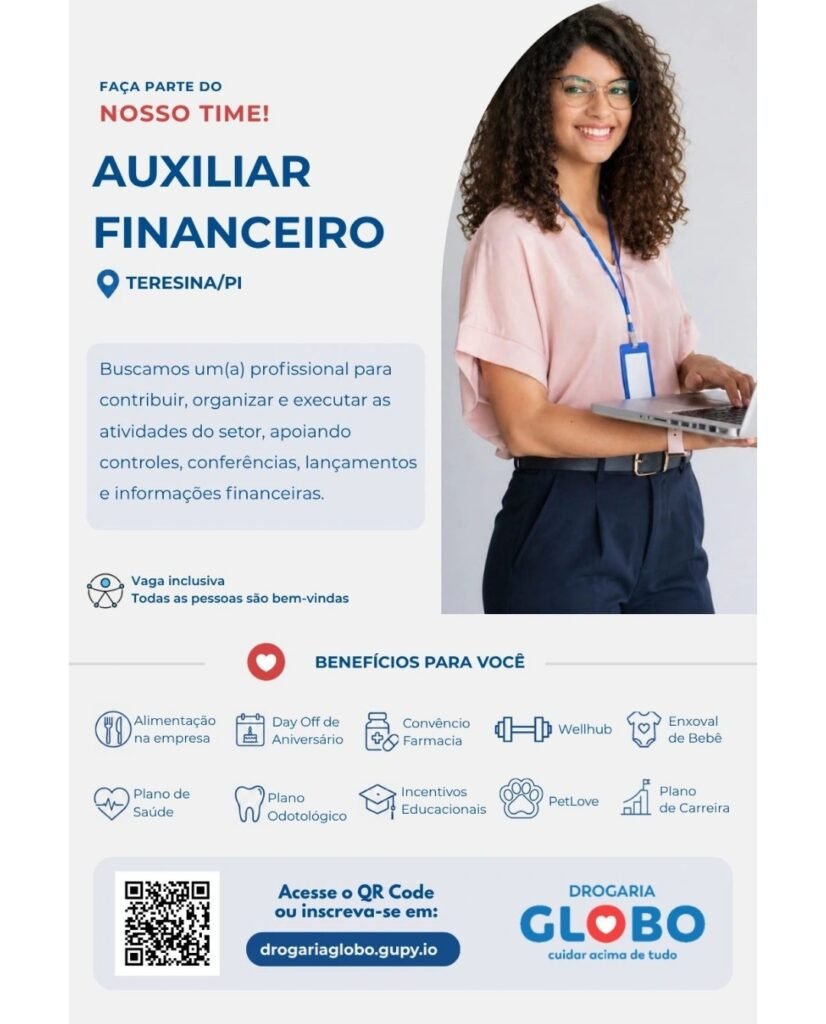 Vaga de emprego para Auxiliar Financeiro