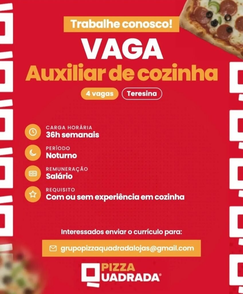 Vagas de emprego para Auxiliar de Cozinha