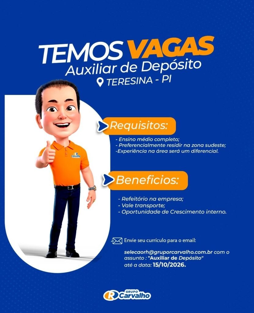 Vaga de emprego para Auxiliar de Depósito