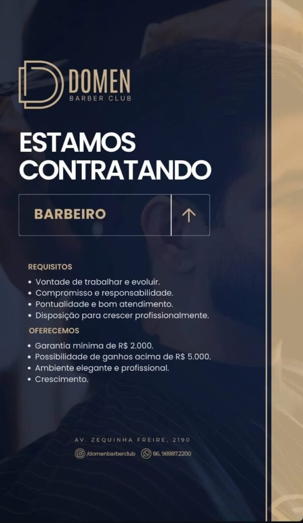 Vaga de emprego para Barbeiro