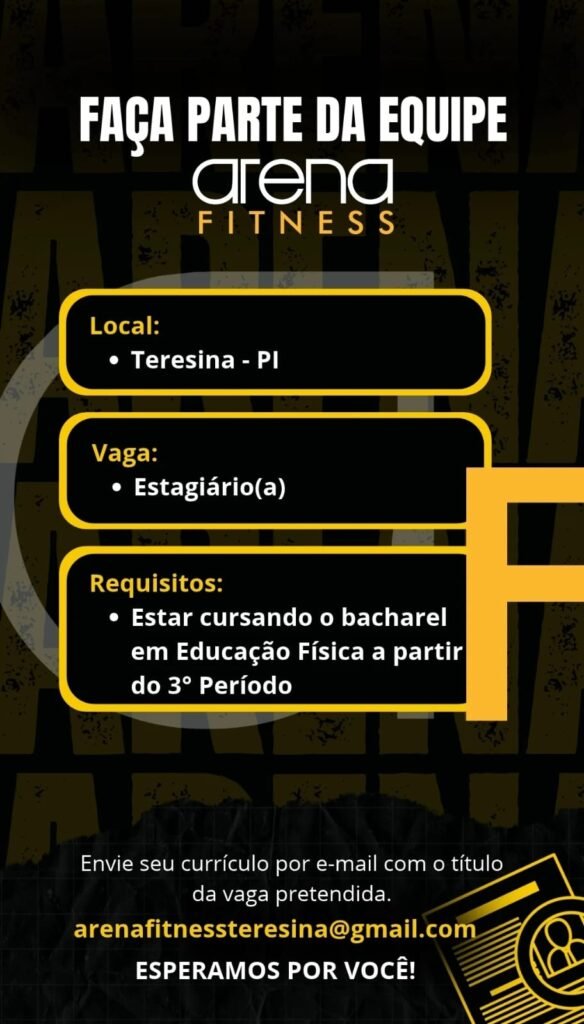 Vaga de Estágio para Ed. Física