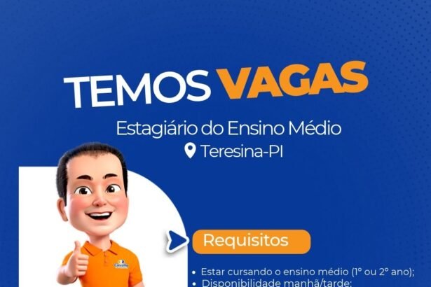 Vaga de Estágio para Ensino Médio