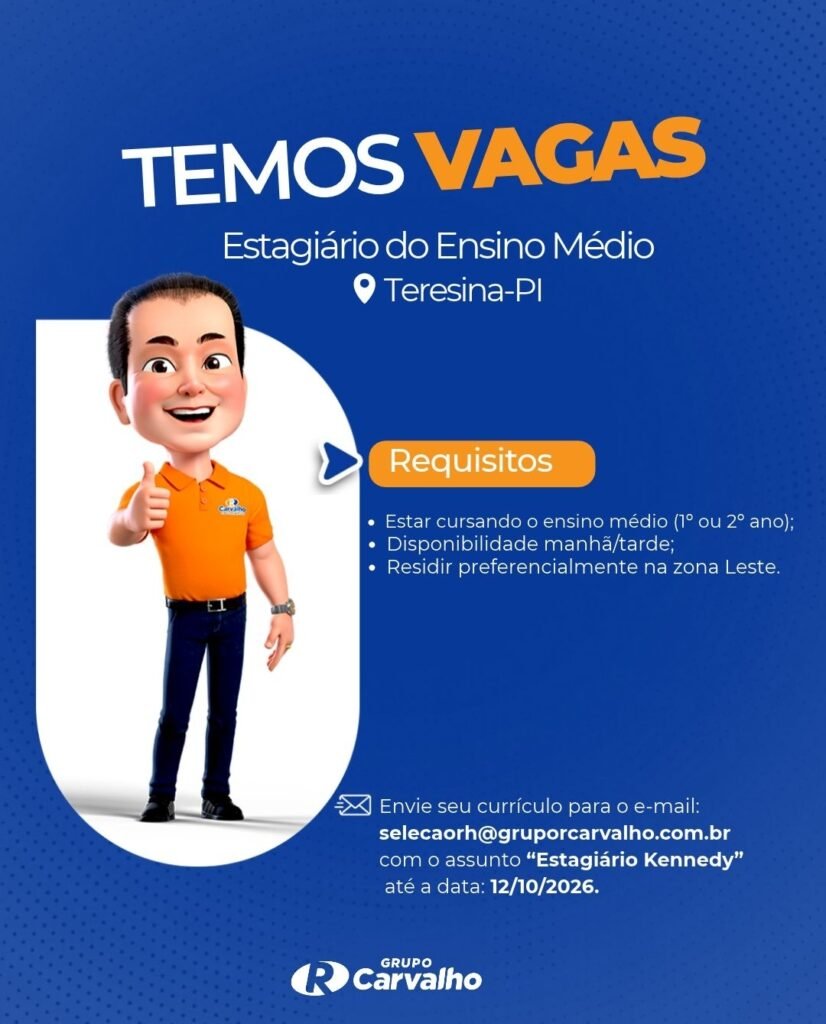 Vaga de Estágio para Ensino Médio