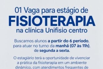 Vaga de Estágio para Fisioterapeuta