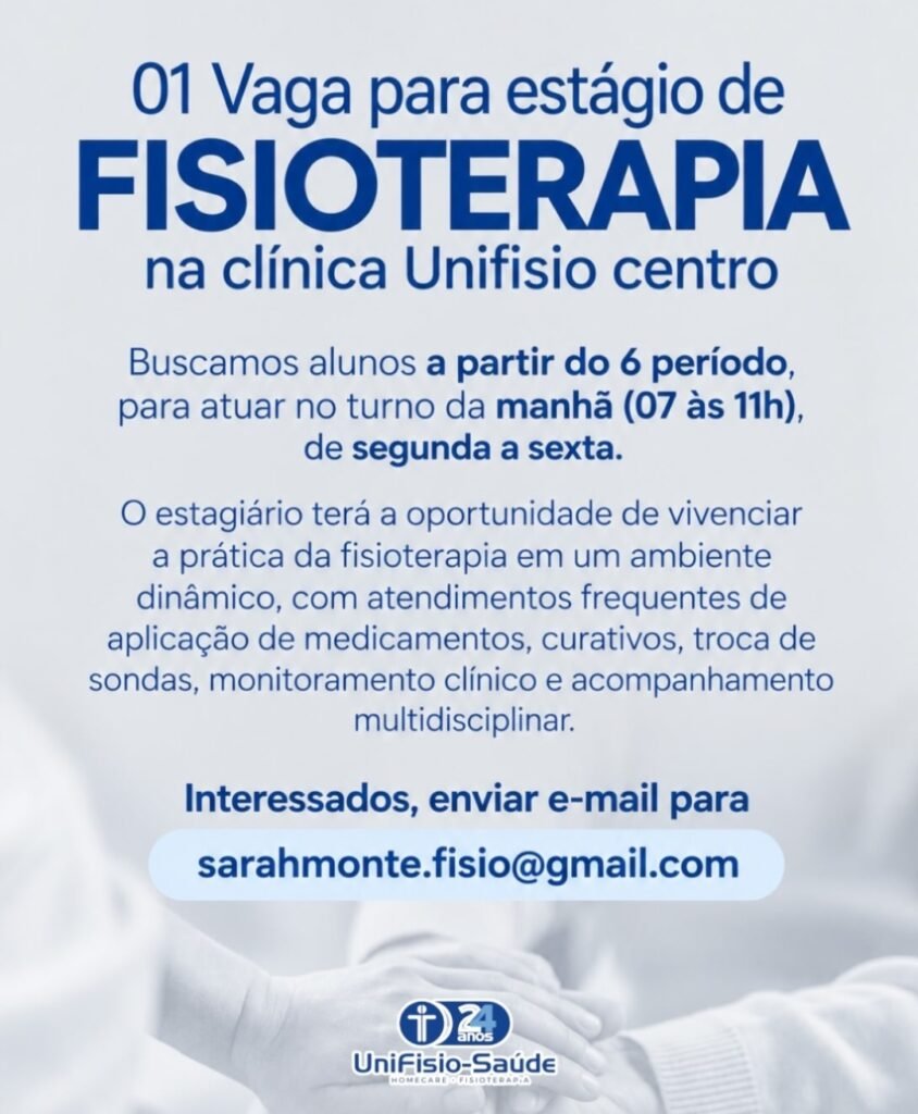 Vaga de Estágio para Fisioterapeuta