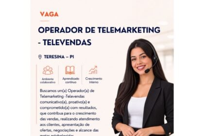 Vaga de emprego para Operador de Telemarketing