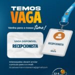 Vaga de emprego para Recepcionista