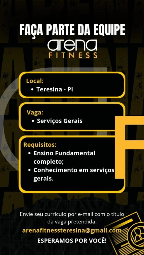 Vaga de emprego para Serviços Gerais