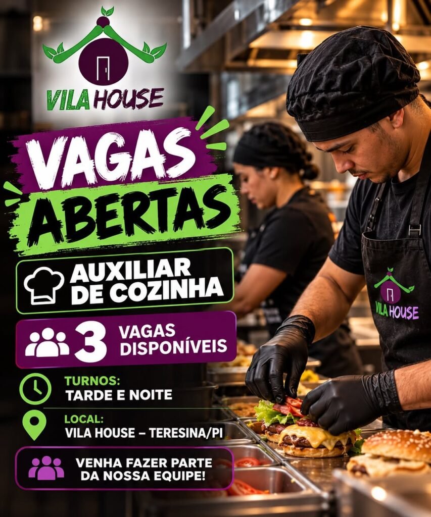 Vaga de emprego para Auxiliar de Cozinha