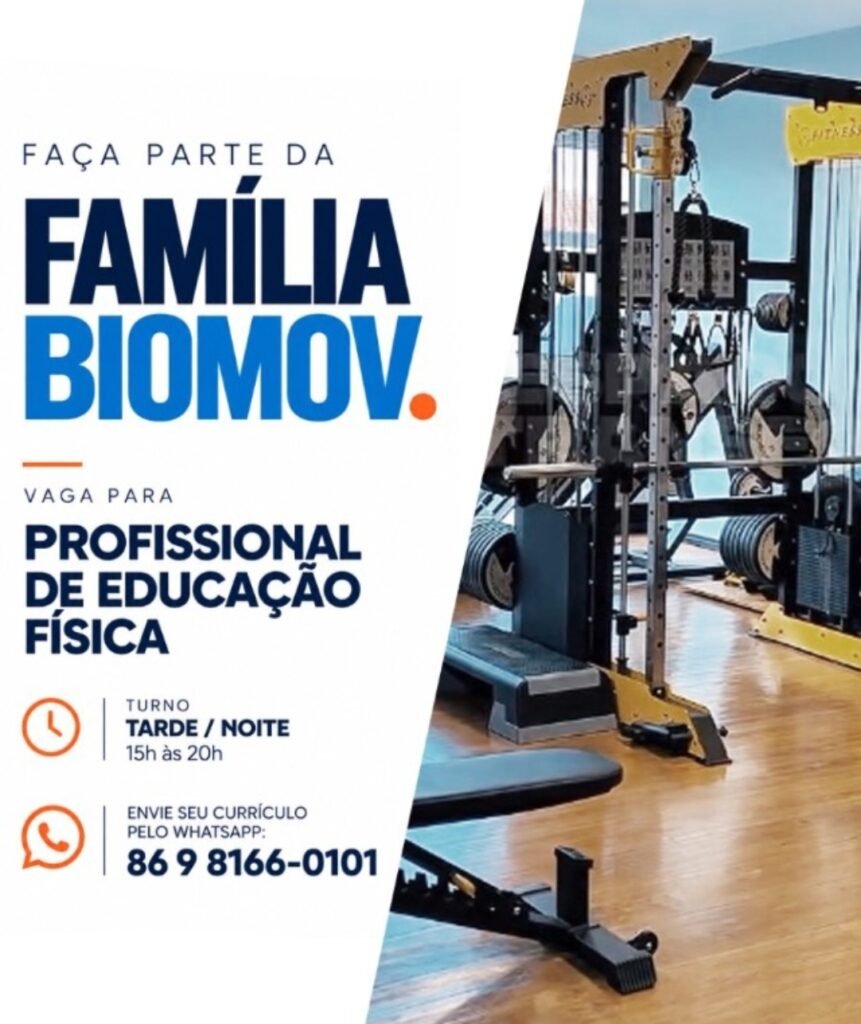 Vaga de emprego para Profissional de Educação Física